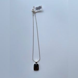 Brown crystal glass necklace